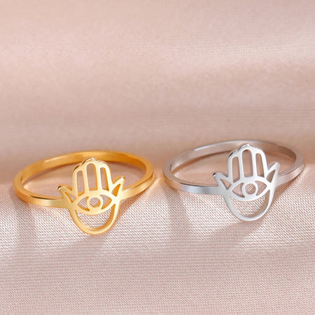 Evil Eye Hamsa Ring