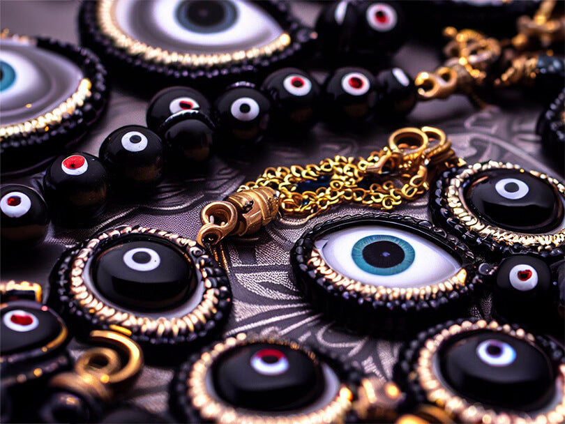Black Evil Eye Indian Jewelry