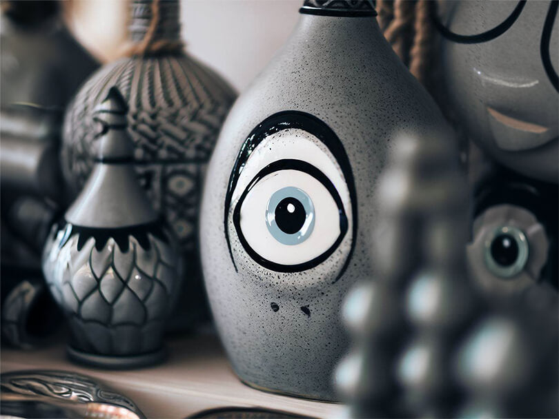 Grey Evil Eye Decor