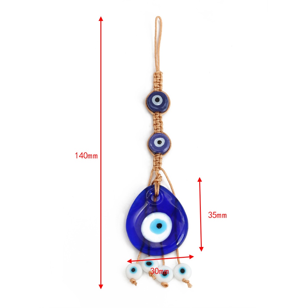 Chic Glass Evil Eye Beaded Pendant: Boho Elegance for Home & On-the-Go