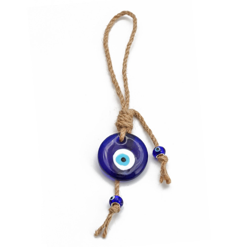 Exquisite Bohemian Glass Evil Eye Tassel Pendant: Ideal for Home, Car & Special Occasions
