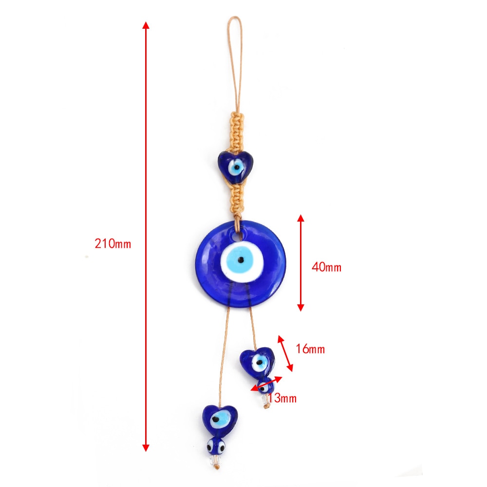 Chic Glass Evil Eye Beaded Pendant: Boho Elegance for Home & On-the-Go