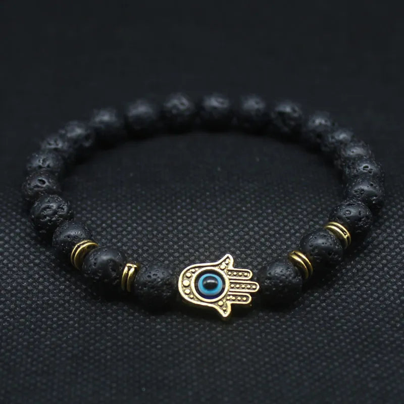Black Lava Stone Bracelet