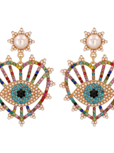 Vintage heart-shaped earrings