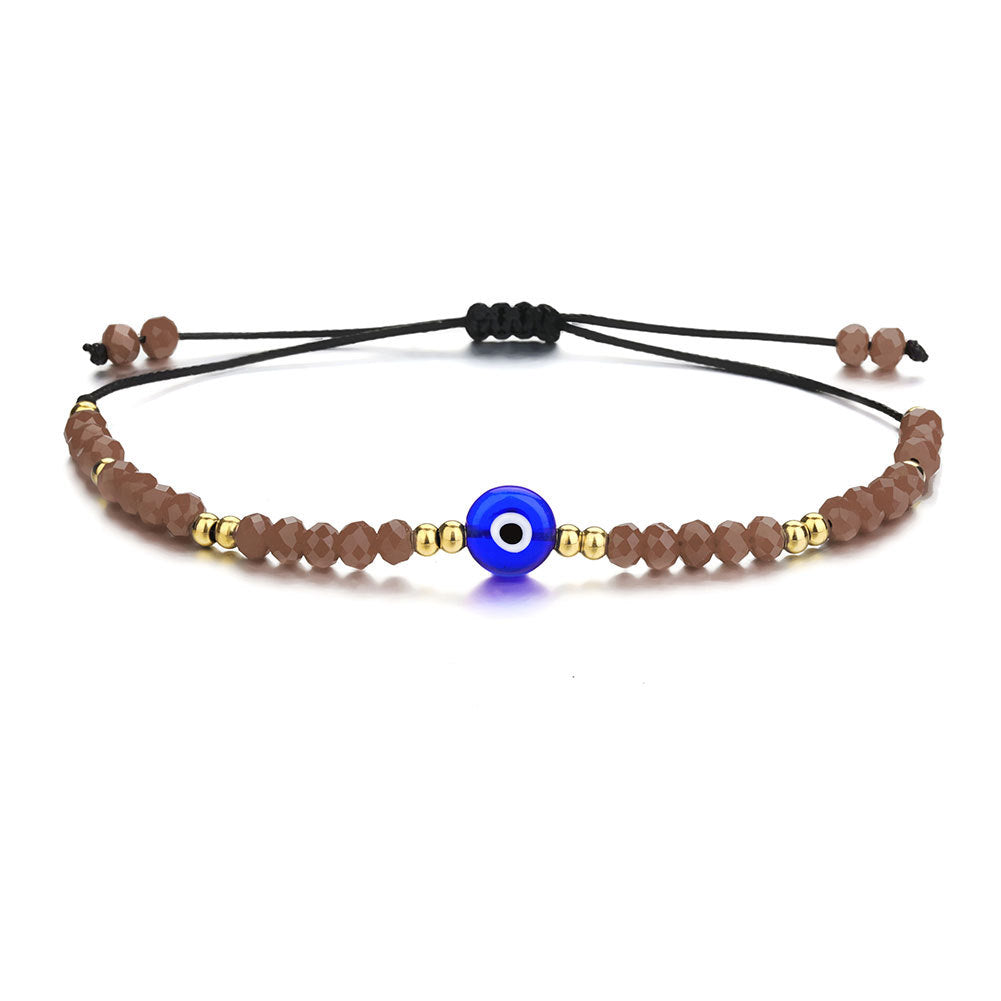 Exquisite Handmade Bracelet - Evil Eye Charm, Colorful Beads - Unisex Design Perfect for Parties, Gifting, and Special Occasions
