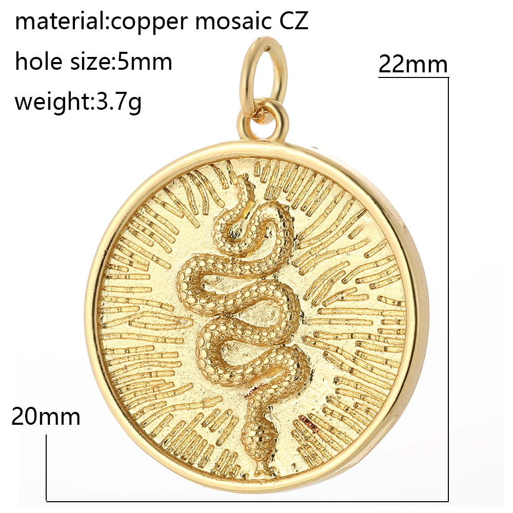 Evil Eye Designer Pendant Charm: Trendy Gold-Colored Jewelry Piece for Earrings, Necklaces, and Bracelets