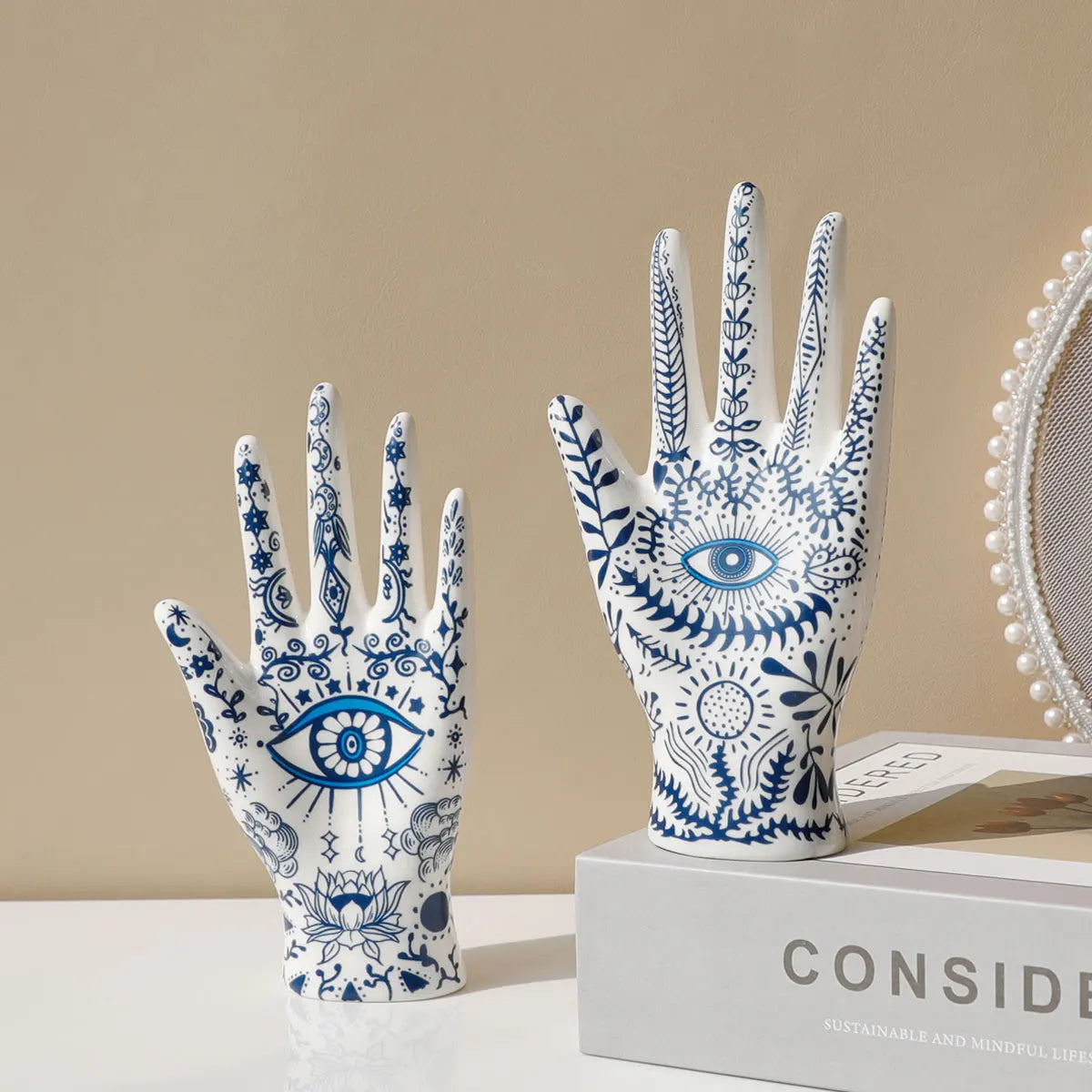 Evil Eye ceramic display