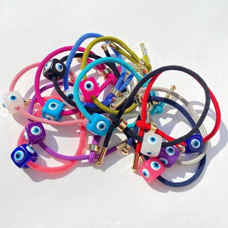 Blue Evil Eye Beaded Bracelet