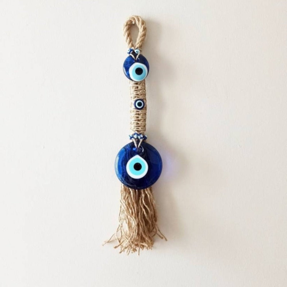 Blue round bead talisman
