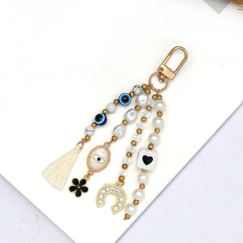 Evil Eye Heart Keychain