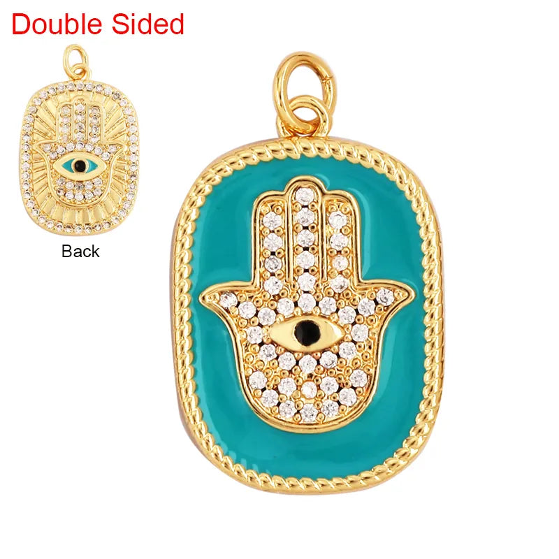 Brass Enameled Charm