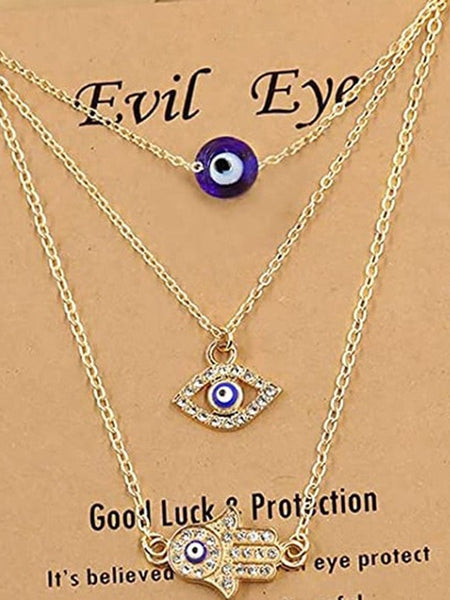 Mystical Turkish-Inspired Evil Eye and Hamsa Hand Zirconia Pendant Choker Necklace - Dainty, Lucky Charm Jewelry for Women and Girls