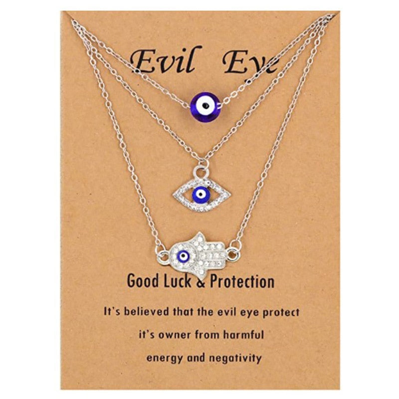 Mystical Turkish-Inspired Evil Eye and Hamsa Hand Zirconia Pendant Choker Necklace - Dainty, Lucky Charm Jewelry for Women and Girls