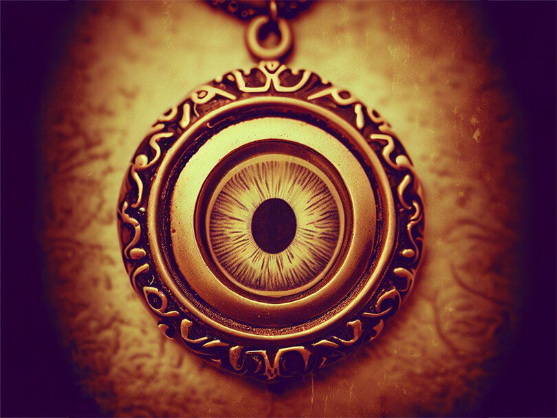 Vintage Brown Evil Eye Amulet