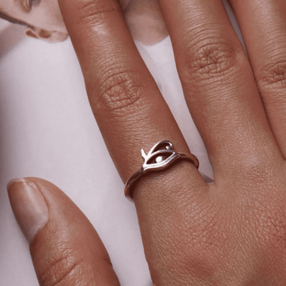 925 Real Silver Evil‘s Eye Simple Rings For Women Opening Rings Personalized Fine Jewelry Gift