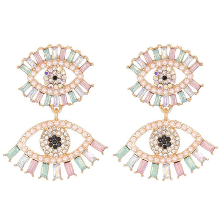 Vintage Evil Eye drop earrings