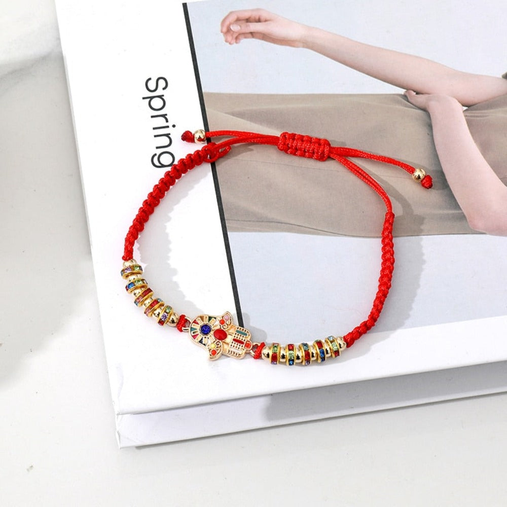 Bohemian Evil Eye Bracelet Set for Women and Men - Handmade Braided Anklets with Crystal Beads, Lucky Wish Jewelry for Protection