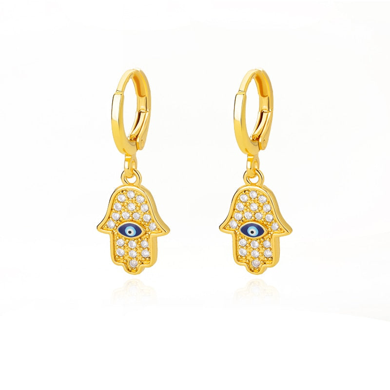 Stainless Steel Zircon Earrings