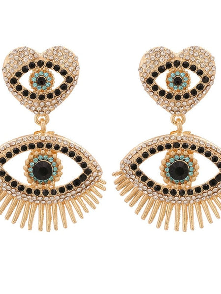 Vintage Crystal Drop Earrings