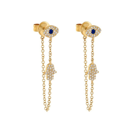 Evil Eye Hamsa Earrings