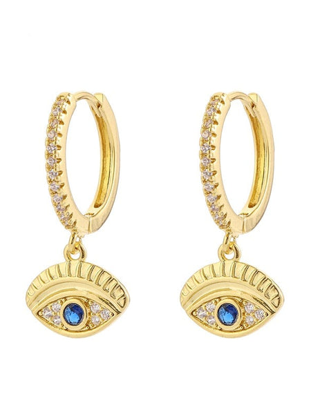 Elegant Gold-plated Hoop Earrings