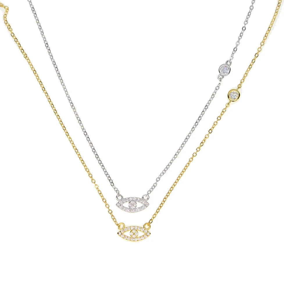Silver Evil Eye Necklace