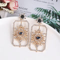 Crystal eye drop earrings