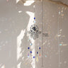 Elegant Hamsa Hand & Evil Eye Crystal Suncatcher: A Radiant Rainbow Prism for Home and Garden