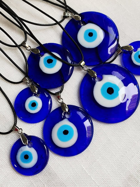 Turkish Evil Eye Pendant Choker Necklace - Vintage Blue Eye Clavicle Chain Necklace for Women, Girls, and Gift Giving