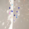 Elegant Hamsa Hand & Evil Eye Crystal Suncatcher: A Radiant Rainbow Prism for Home and Garden