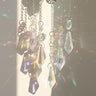 Elegant Hamsa Hand & Evil Eye Crystal Suncatcher: A Radiant Rainbow Prism for Home and Garden