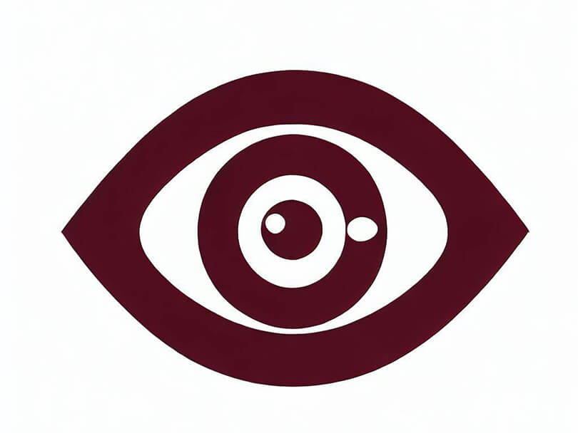 A Maroon Evil Eye Symbol