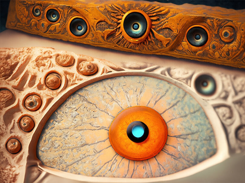 Ancient Artifacts Featuring The Orange Evil Eye