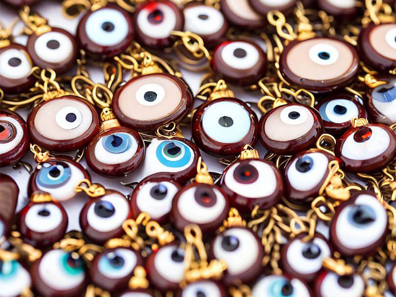 Array Of Brown Evil Eye Jewelry