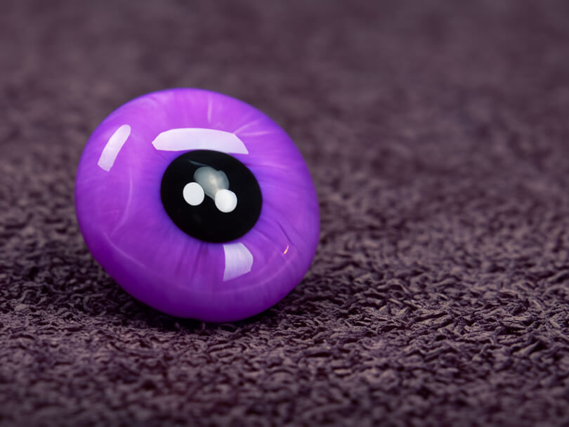 Close-Up Image Of A Lavender Evil Eye Amulet