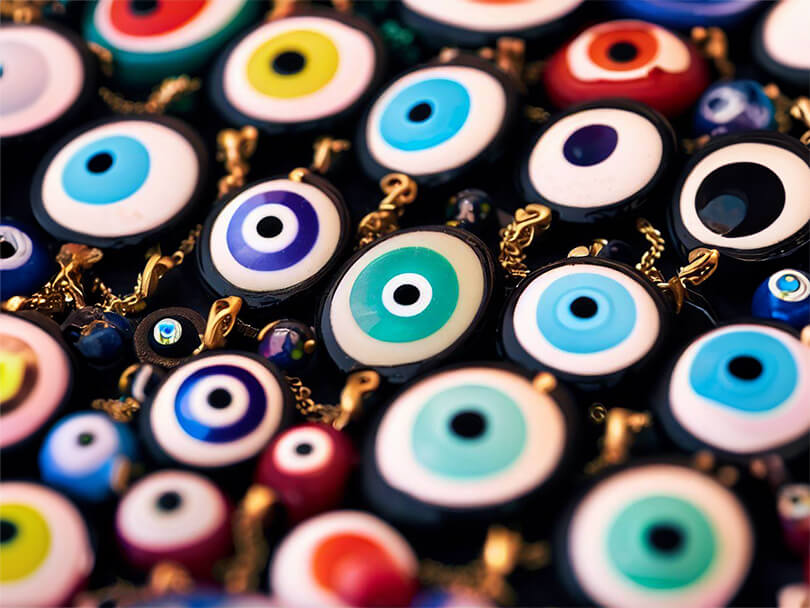 Collection Of Evil Eye Talismans In Various Colors