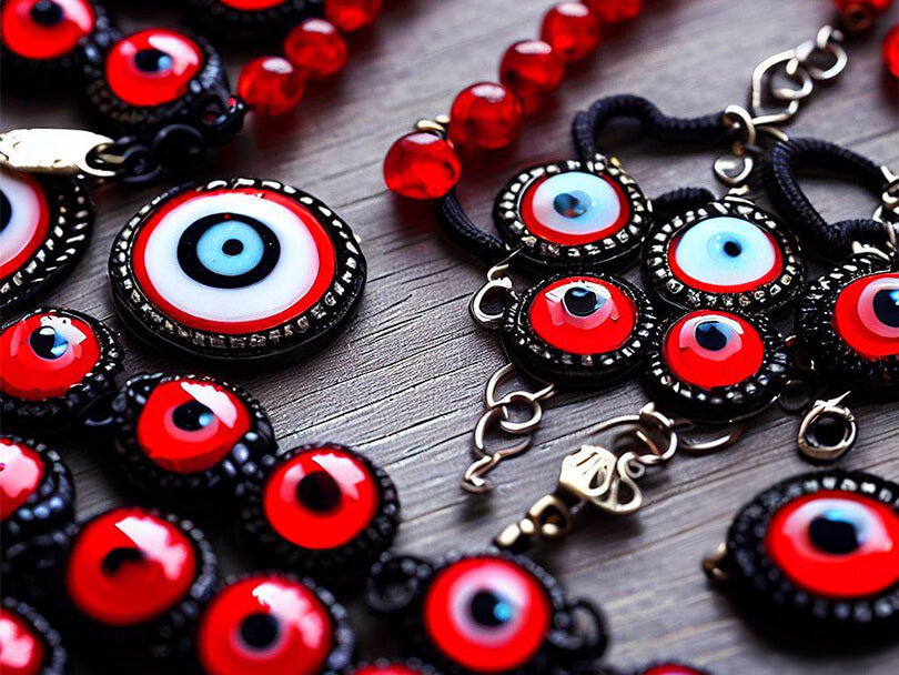 Collection Of Red Evil Eye Jewelry