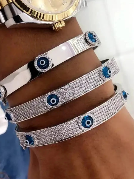 Evil Eye Bangle Bracelet