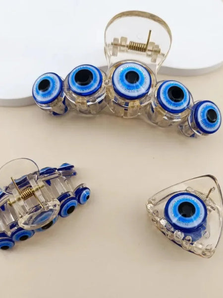 Evil Eye Hair Claw Clips