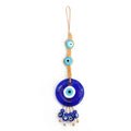 Chic Glass Evil Eye Beaded Pendant: Boho Elegance for Home & On-the-Go