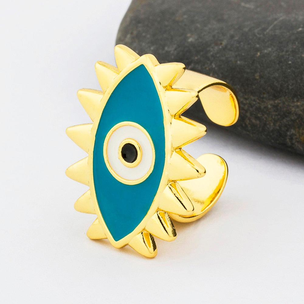 Evil Eye Heart Ring