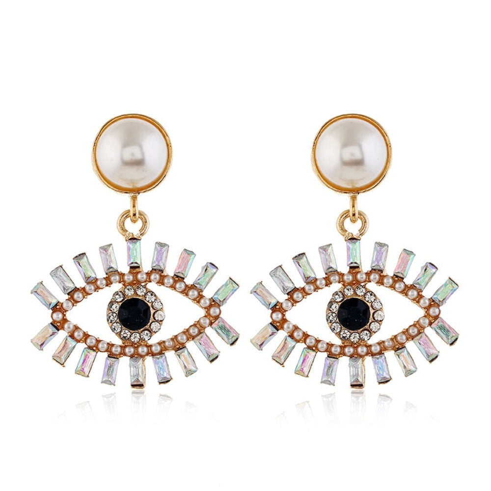 rhinestone tassel earrings