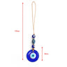Chic Glass Evil Eye Beaded Pendant: Boho Elegance for Home & On-the-Go