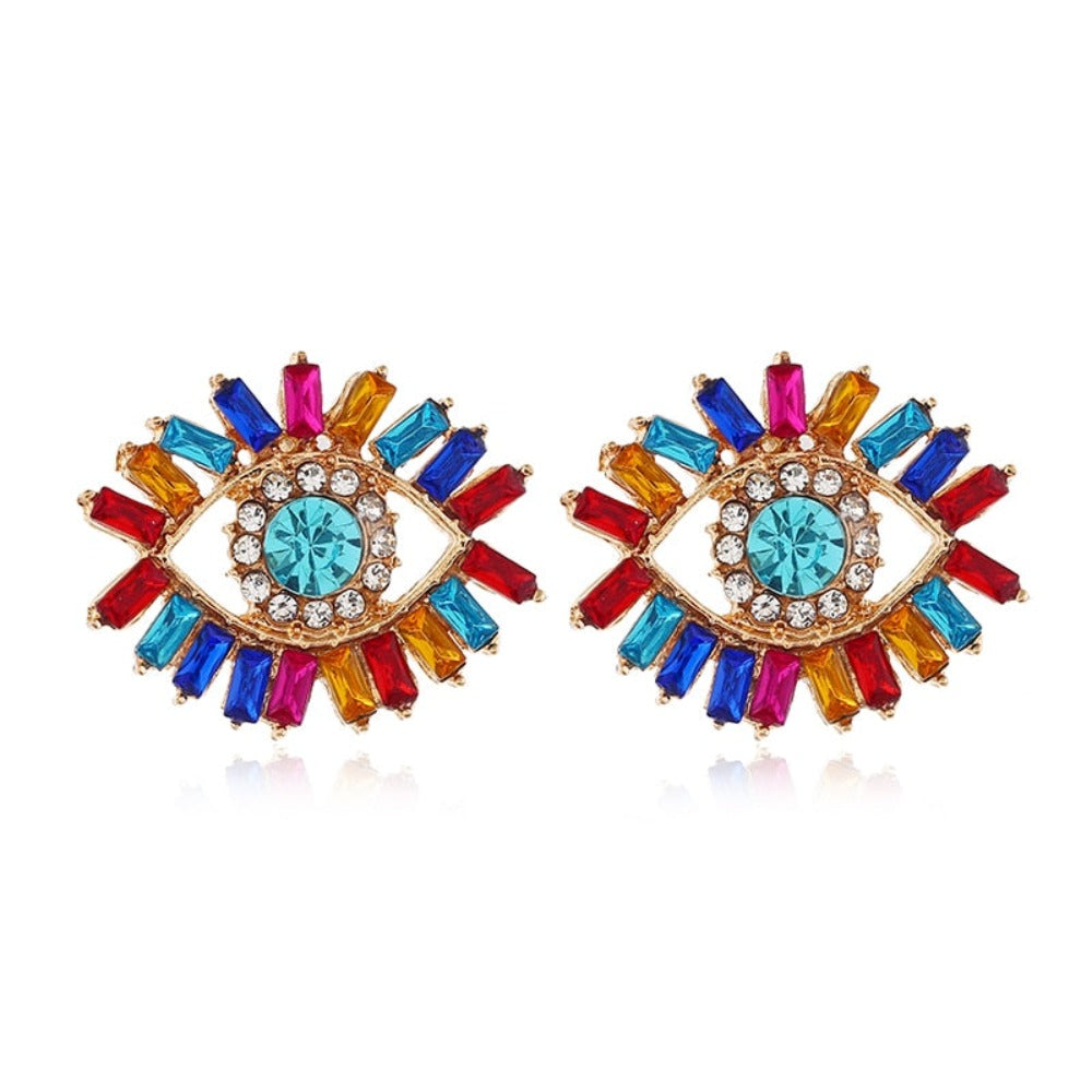 evil eye tassel earrings