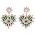 Heart-shaped statement earrings