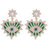Heart-shaped statement earrings