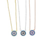 Blue White CZ Necklace