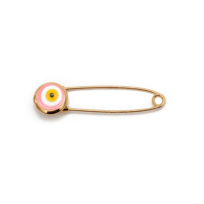 Elegant Gold-Plated Turkish Evil Eye Brooch Pin - Unisex Fashion Accessory Perfect for All Occasions