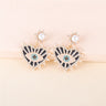 Heart-shaped Vintage Evil Eye Drop Earrings - A Stylish Statement for Women