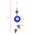 Chic Glass Evil Eye Beaded Pendant: Boho Elegance for Home & On-the-Go